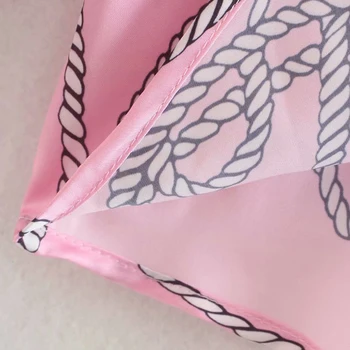 Za 2021 Kvinder Smarte Pink Geometriske Print Løs Shirts Enkelt Knap Pletten Streetwear Bluser Stilfulde, Elegante Toppe Mujer