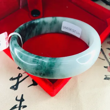 Zheru Smykker Rene Naturlige Jadeite Armbånd Naturlige To-tone 54-62mm Kvindelige Prinsesse Jade Armbånd Gave Sende Certifikat