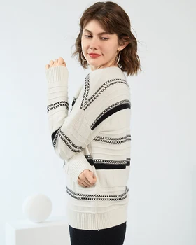 Zhili Kvinder er Cashmere Klassisk Pasform, Let Long-Sleeve Crewneck Sweater