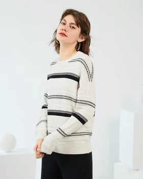Zhili Kvinder er Cashmere Klassisk Pasform, Let Long-Sleeve Crewneck Sweater