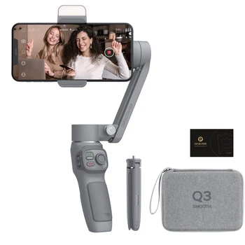 ZHIYUN Officielle GLAT Q3 3-Akse Smartphones Gimbal med Fyld Lys Fleksibel Håndholdt Telefon Stabilisator til iPhone Xiaomi Huawei