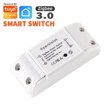 ZigBee3.0 Smart Light Switch Moudle 10A Universal Breaker APP Trådløs Fjernbetjening Timer Værker Med Alexa, Google Startside