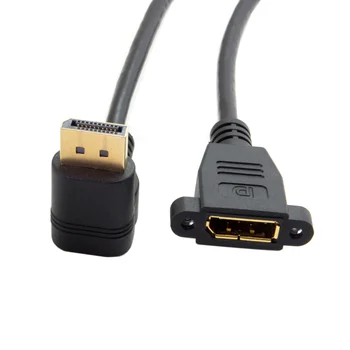 Zihan DisplayPort-Display Port Mandlige og Kvindelige 90 Grader Op eller Ned Vinklet forlængerkabel