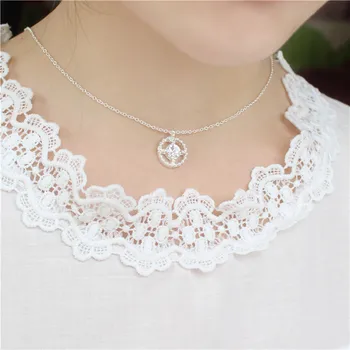 ZMZ 50stk/masse dejlige elegante fashionable runde skinnende bijou sten perle halskæde gave til mor/venner party smykker