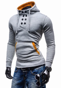 ZOGAA 2021 Mode Dobbelt-Breasted Mænds Bomuld Pullover Sweatshirt Mandlige Langærmet Slim Børstet Hoodie Mænd Afslappede Sweatshirts