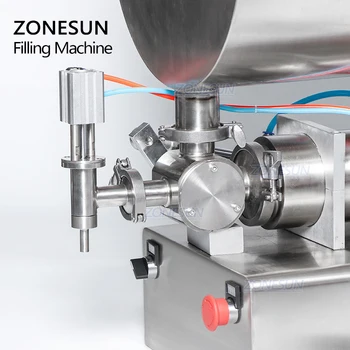ZONESUN ZS-GTU1 Chili Sauce fyldemaskine Indsætte jordnøddesmør Kvantitative Filler Pneumatiske Gylle Blanding fyldemaskine