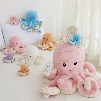 Zqswkl 40/60/80cm blæksprutte plys legetøj dukke søde bløde børn toyslarge tøjdyr plushie puder indretning hjem