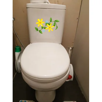 ZTTZDY 22.8*15.1 CM Dejlige Gule Blomster Soveværelse wallsticker Til børneværelset Kreative Toilet Indretning T2-0607
