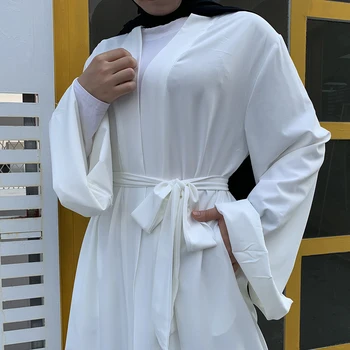 Åben Kaftan Dubai Abaya Tyrkiet Kimono Cardigan Islam Muslimske Hijab Kjole Jilbab Abayas For Kvinder Robe Ete Kaftan Islamisk Tøj