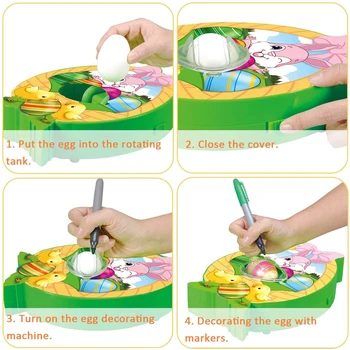Æg Maleri Maskine, DIY påskeæg Spinner Maskine Toy Sæt (Kylling)