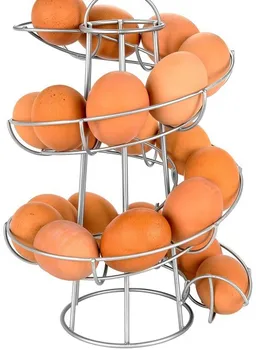 Æg til Bulter Deluxe-Spiral Dispenser Rack Kurv Lagerplads Multi-funktionelle Rack Storage Køkken Værktøj Husholdning