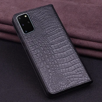 Ægte læder magnetisk spænde wallet phone case-kort slot til Samsung Galaxy A82 5G/Galaxy A22 5G/Galaxy M12 telefon taske coque
