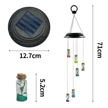 Ønsker Flaske LED Solar Wind Chime Lys Gardent Hængende Farve Lampe Udendørs Terrasse Gårdhave Dekoration Lampe