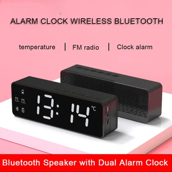 Блютуз Колонка Trådløse Mini-Bærbare Vækkeur Højttalere Bluetooth Højttaler Med FM-Radio Smart Home